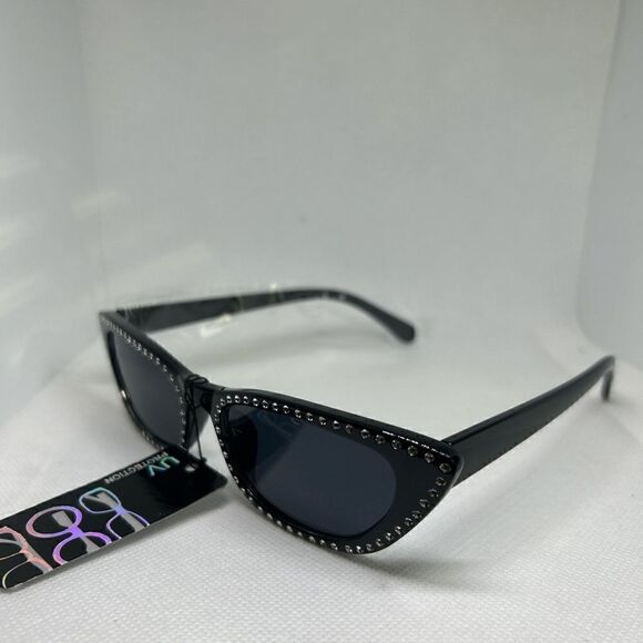 Cat Eye Black Bling Sunglasses - Picture 1 of 3